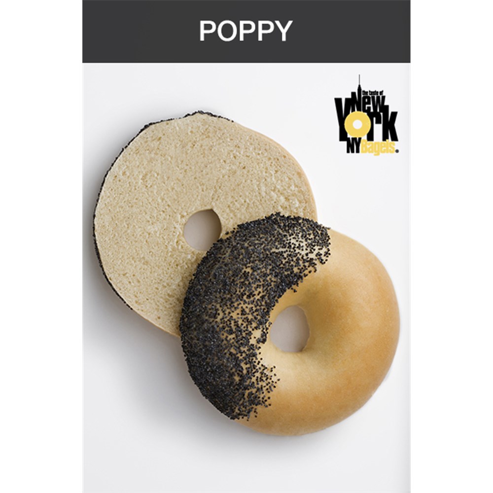 Bagels Poppy 60x120g 120mm Parbake*