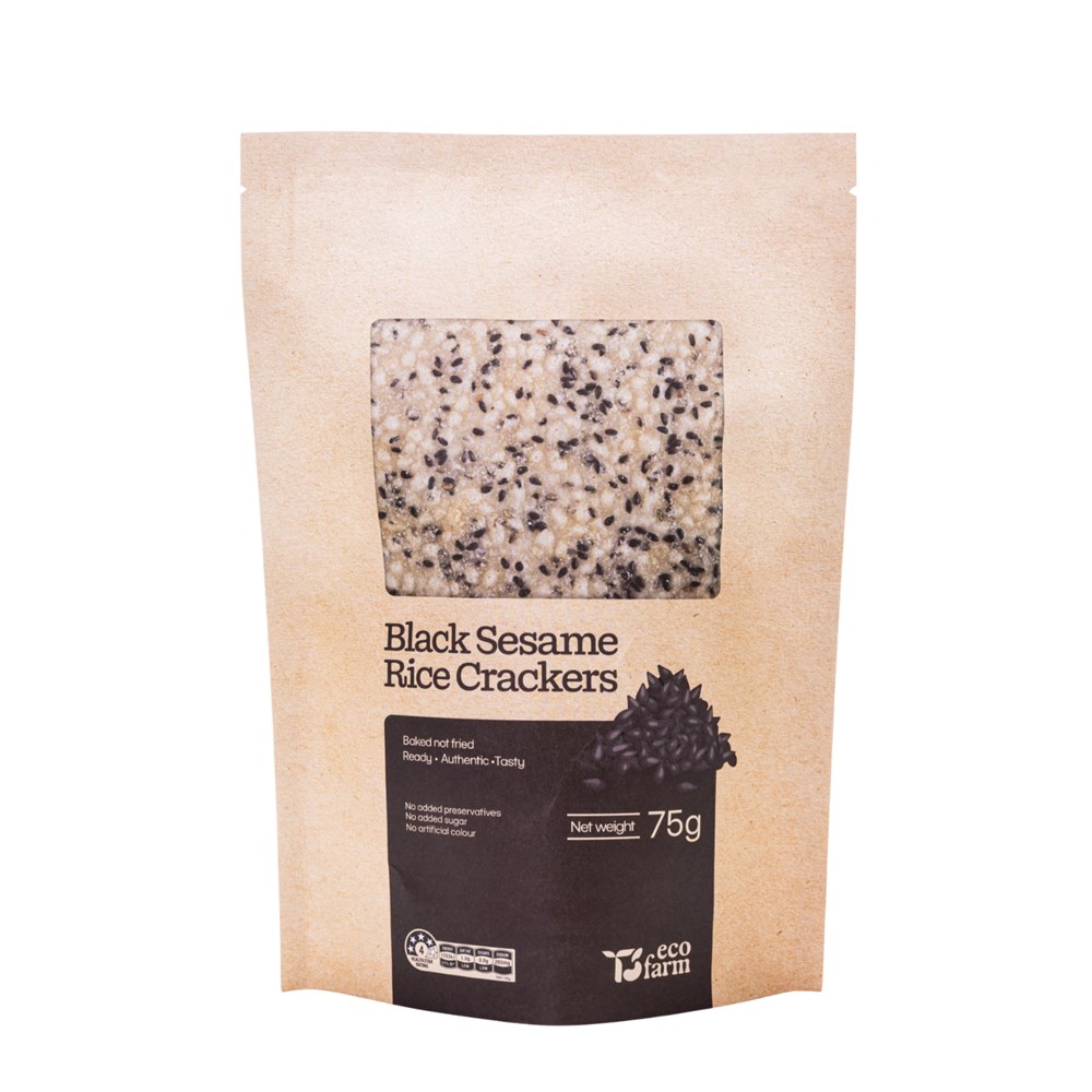 Black Sesame Rice Crackers 12x75g