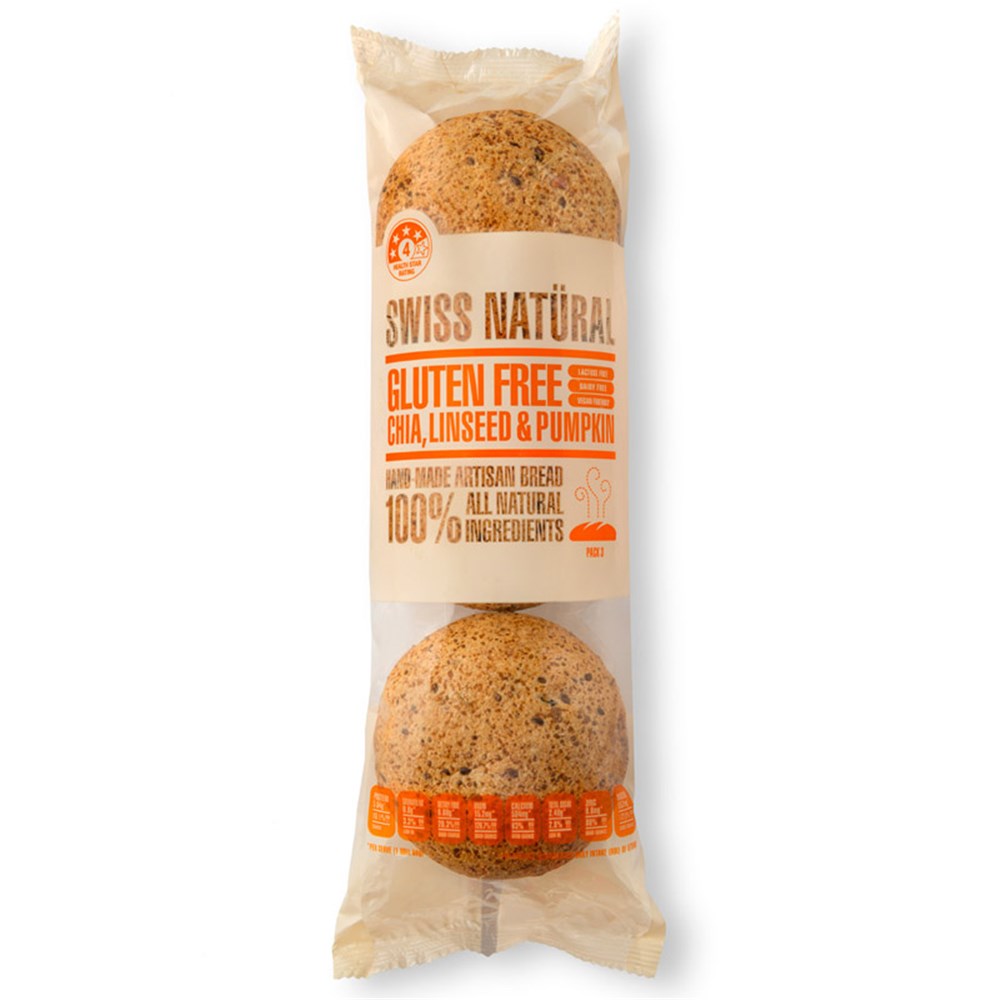Gluten Free Chia LinseedPumpkin Rolls 15x3pk GF FZ