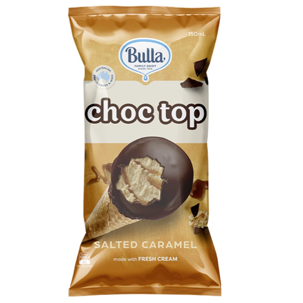 Ice Cream Choc Top Salted Caramel 48x123ml