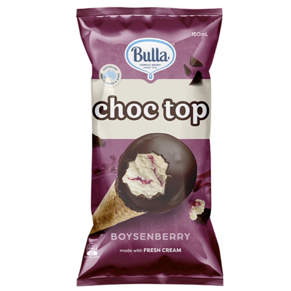 Ice Cream Choc Top Boysenberry 48x123ml