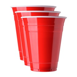 Cup Double Wall RED 16oz 500s