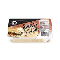 Swiss Sliced Cheese 1K  (12) Baguette Halal  