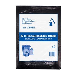 Rubbish Bin Liner XHD 82L 200s LDBIN82E