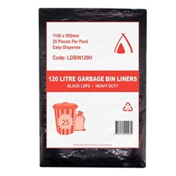 Rubbish Bin Liner HD 120L100s LDBIN120H