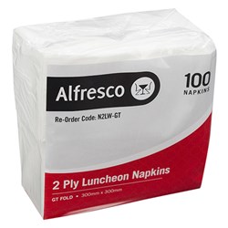 Napkin Lunch White 2P GT Fold 2000s N2LW-GT