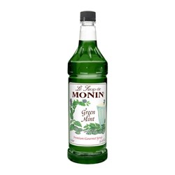 Green Mint Syrup 700ml (6) Glass Bottle*