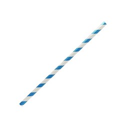 Paper Straw Blue Stripe REG  2500s PSRBLUE