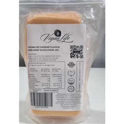 Vegan Sliced Cheddar Cheese 1k (15)
