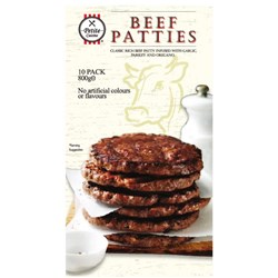 Classic Beef Patties 800gx10 11090 FZ N