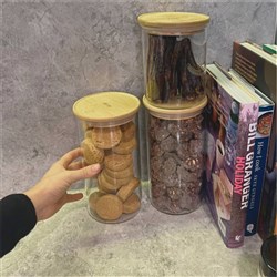 TB Acrylic Food Bin 200ml + Acc BISCUIT