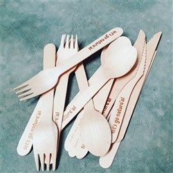 Wooden Cutlery 12x12 Sets (Fork/Knife/Spoon)*