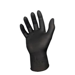 Nitrile Glove BLACK Powder Free Small 100s (10)