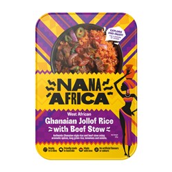 Ghanaian Jollof rice with Beef stew 360gx8 FZ
