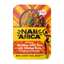 Ghanaian Jollof rice with Chicken stew 360gx8 FZ 