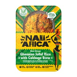 Ghanaian Jollof rice with Cabbage stew 360gx8 FZ 