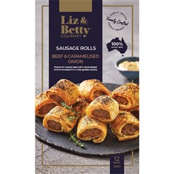 Party Sausage Rolls Beef & Caramel Onion 420gx5 FZ