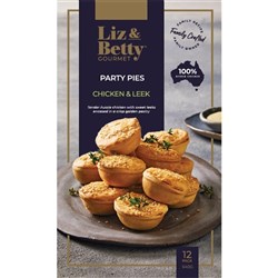 Party Pies Chicken & Leek & Thyme 540gx5 FZ