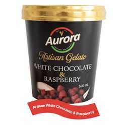 Gelato White Choc Raspberry 6x500ml RETAIL FZ