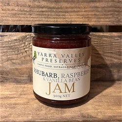Rhubarb Raspberry & Vanilla Bean Jam 300gx6