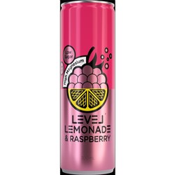 Level Lemonade Raspberry can 300ml x12