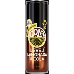 Level Lemonade Cola can 300ml x12