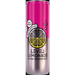 Level Lemonade Pink Grapefruit can 300ml x12