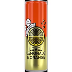 Level Lemonade Orange can 300ml x12