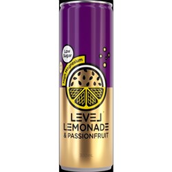 Level Lemonade Passionfruit can 300ml x12
